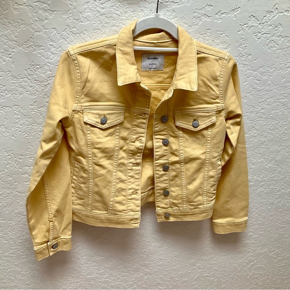 NWT Old Navy Yellow Girls Jeans Jacket - Picture 7 of 8